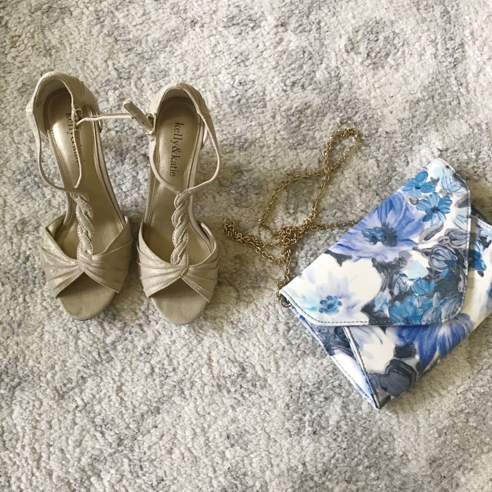 Kelly & Katie Gold Heels